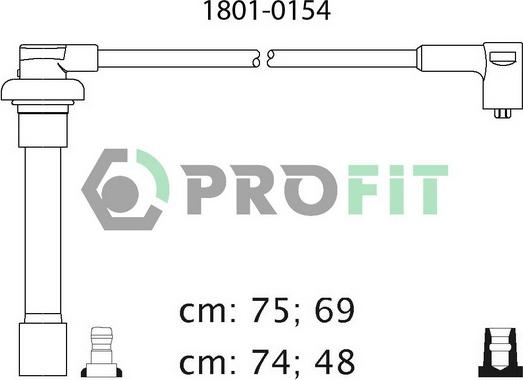 Profit 1801-0154 - Alovlanma kabeli dəsti furqanavto.az