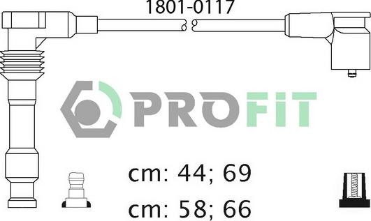 Profit 1801-0117 - Alovlanma kabeli dəsti furqanavto.az