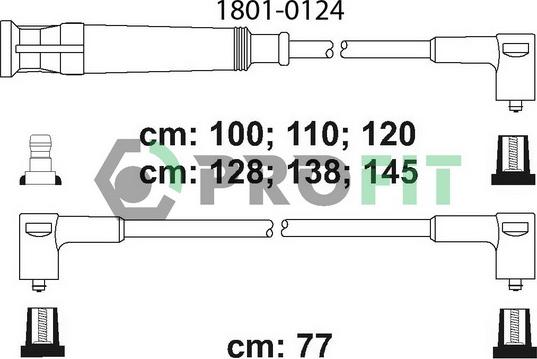 Profit 1801-0124 - Alovlanma kabeli dəsti furqanavto.az