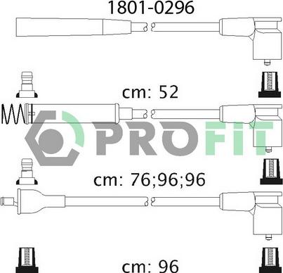 Profit 1801-0296 - Alovlanma kabeli dəsti furqanavto.az