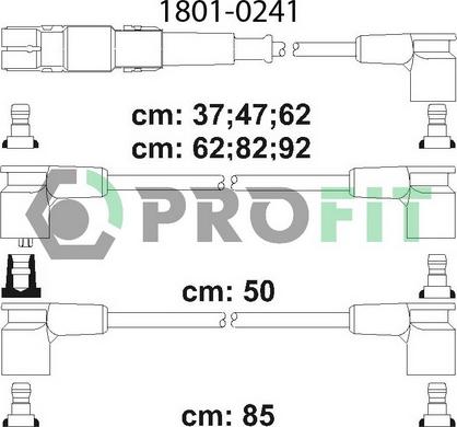 Profit 1801-0241 - Alovlanma kabeli dəsti furqanavto.az