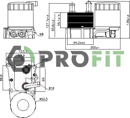 Profit 1745-0012 - Yağ soyuducu, mühərrik yağı furqanavto.az