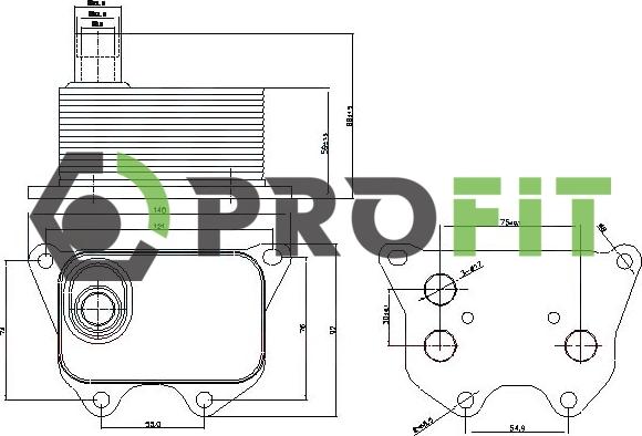 Profit 1745-0032 - Yağ soyuducu, mühərrik yağı furqanavto.az