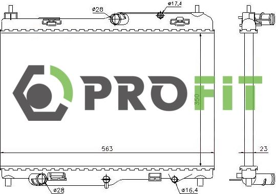 Profit 1740-0434 - Radiator, mühərrikin soyudulması furqanavto.az