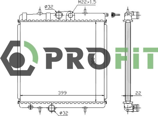 Profit 1740-0086 - Radiator, mühərrikin soyudulması furqanavto.az