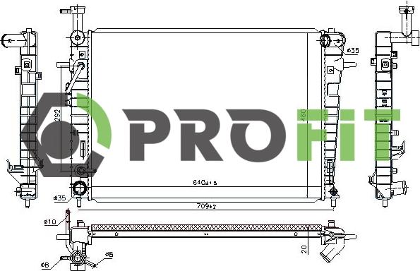 Profit 1740-0148 - Radiator, mühərrikin soyudulması furqanavto.az