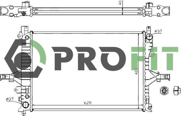 Profit 1740-0702 - Radiator, mühərrikin soyudulması furqanavto.az