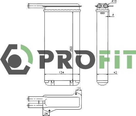 Profit 1760-0431 - İstilik dəyişdiricisi, daxili isitmə furqanavto.az