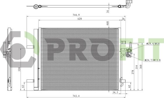Profit 1770-0431 - Kondenser, kondisioner furqanavto.az