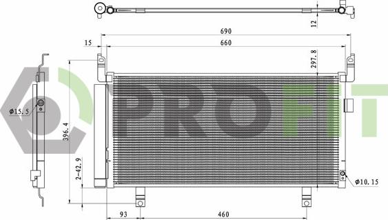 Profit 1770-0262 - Kondenser, kondisioner furqanavto.az