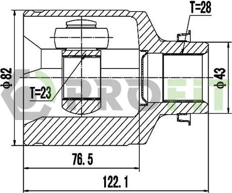 Profit 2810-2075 - Birləşmə dəsti, ötürücü val furqanavto.az