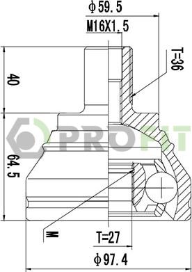 Profit 2710-1658 - Birləşmə dəsti, ötürücü val furqanavto.az