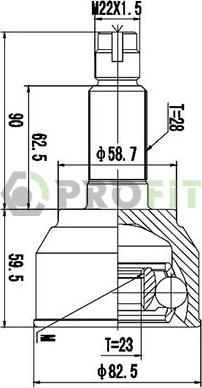 Profit 2710-3069 - Birləşmə dəsti, ötürücü val furqanavto.az