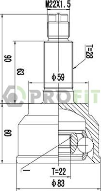 Profit 2710-3012 - Birləşmə dəsti, ötürücü val furqanavto.az