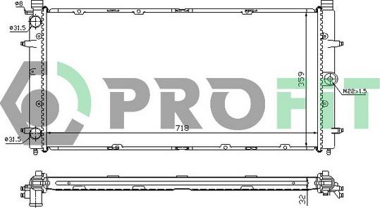 Profit PR 9558A1 - Radiator, mühərrikin soyudulması furqanavto.az