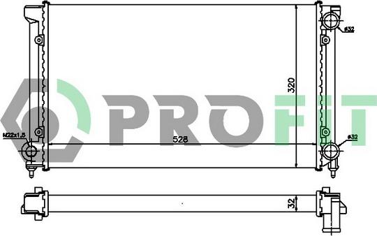 Profit PR 9537A4 - Radiator, mühərrikin soyudulması furqanavto.az