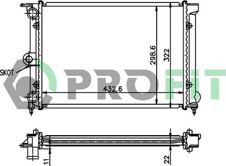 Profit PR 9521A4 - Radiator, mühərrikin soyudulması furqanavto.az