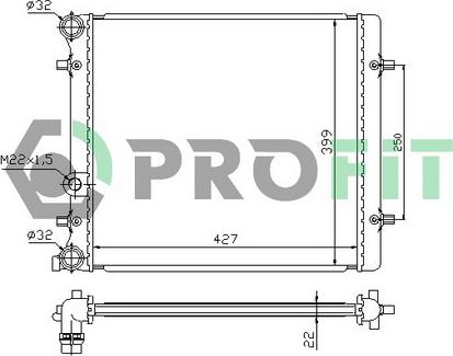 Profit PR 9523A1 - Radiator, mühərrikin soyudulması furqanavto.az