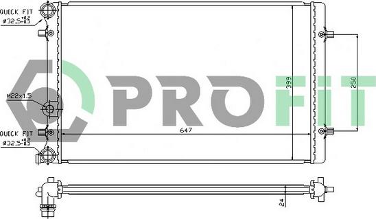 Profit PR 9523A2 - Radiator, mühərrikin soyudulması furqanavto.az