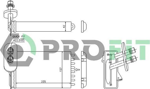 Profit PR 9523N1 - İstilik dəyişdiricisi, daxili isitmə furqanavto.az