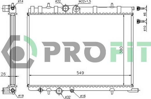 Profit PR 5514A1 - Radiator, mühərrikin soyudulması furqanavto.az