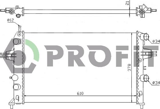 Profit PR 5054A3 - Radiator, mühərrikin soyudulması furqanavto.az