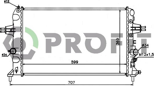 Profit PR 5054A2 - Radiator, mühərrikin soyudulması furqanavto.az