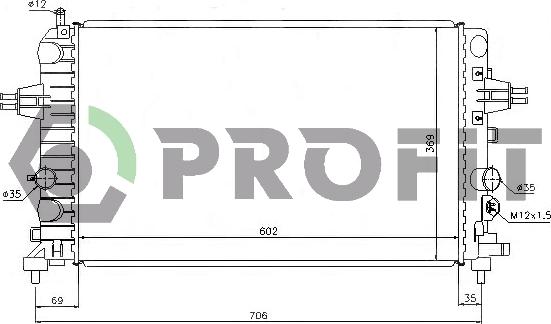 Profit PR 5055A1 - Radiator, mühərrikin soyudulması furqanavto.az