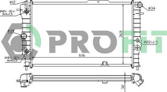 Profit PR 5076A3 - Radiator, mühərrikin soyudulması furqanavto.az