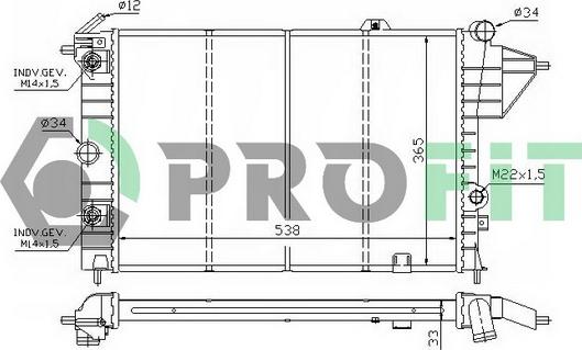 Profit PR 5078A1 - Radiator, mühərrikin soyudulması furqanavto.az