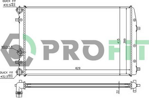 Profit PR 6402A2 - Radiator, mühərrikin soyudulması furqanavto.az