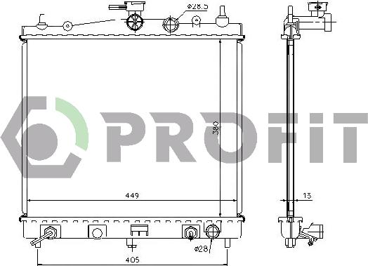 Profit PR 6055A1 - Radiator, mühərrikin soyudulması furqanavto.az