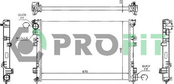 Profit PR 0545A1 - Radiator, mühərrikin soyudulması furqanavto.az