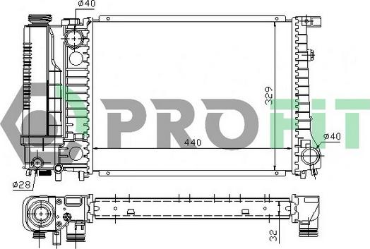 Profit PR 0050A2 - Radiator, mühərrikin soyudulması furqanavto.az