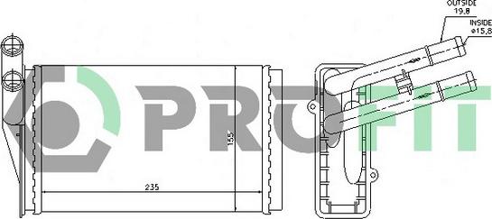 Profit PR 0018N1 - İstilik dəyişdiricisi, daxili isitmə www.furqanavto.az