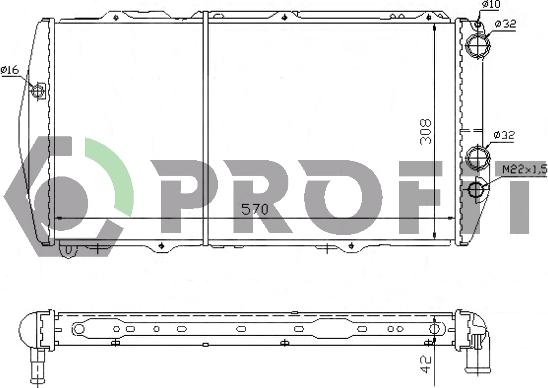 Profit PR 0012A6 - Radiator, mühərrikin soyudulması furqanavto.az