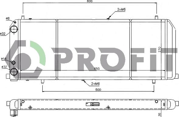 Profit PR 0012A7 - Radiator, mühərrikin soyudulması furqanavto.az