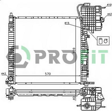 Profit PR 3560A1 - Radiator, mühərrikin soyudulması furqanavto.az