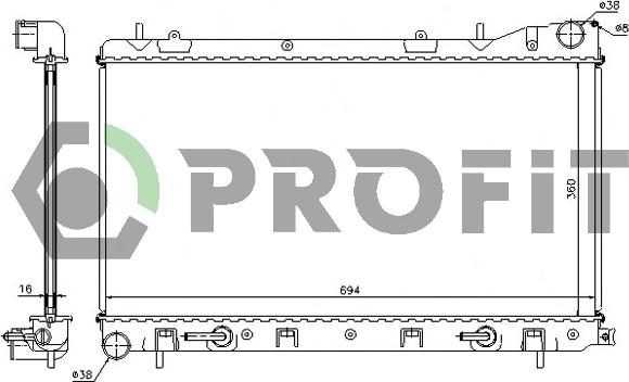 Profit PR 3032A1 - Radiator, mühərrikin soyudulması furqanavto.az