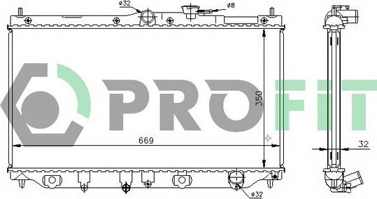 Profit PR 2922A1 - Radiator, mühərrikin soyudulması furqanavto.az