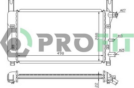 Profit PR 2562A1 - Radiator, mühərrikin soyudulması furqanavto.az