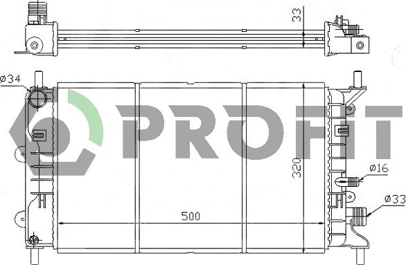 Profit PR 2530A3 - Radiator, mühərrikin soyudulması furqanavto.az