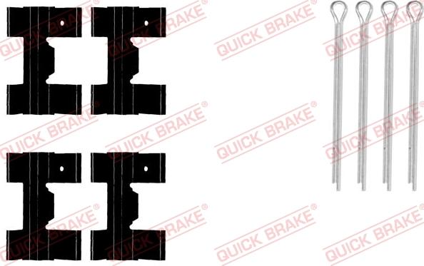 QUICK BRAKE 1090951 - Disk əyləc pedləri üçün aksesuar dəsti furqanavto.az