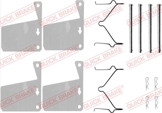 QUICK BRAKE 1090960 - Disk əyləc pedləri üçün aksesuar dəsti furqanavto.az