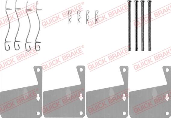 QUICK BRAKE 109-0910 - Disk əyləc pedləri üçün aksesuar dəsti furqanavto.az