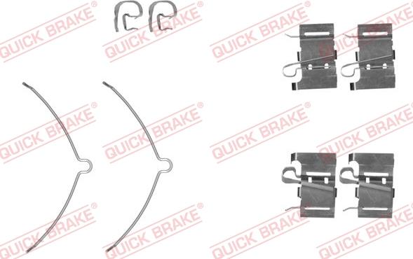 QUICK BRAKE 109-0001R-1 - Disk əyləc pedləri üçün aksesuar dəsti furqanavto.az