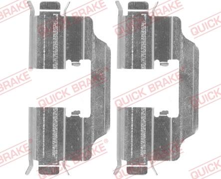 QUICK BRAKE 109-0012R-1 - Disk əyləc pedləri üçün aksesuar dəsti furqanavto.az