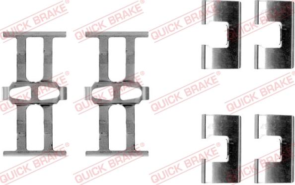 QUICK BRAKE 1091118 - Disk əyləc pedləri üçün aksesuar dəsti furqanavto.az