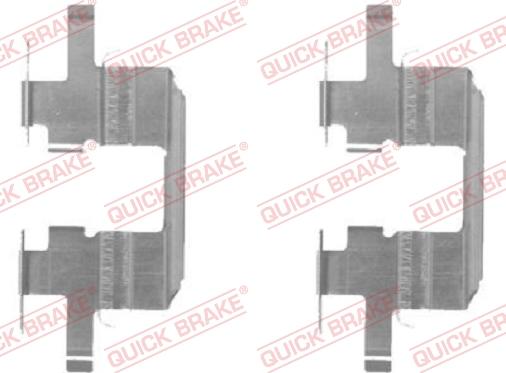 QUICK BRAKE 109-1711-1 - Disk əyləc pedləri üçün aksesuar dəsti furqanavto.az