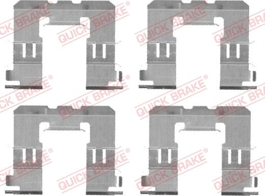 QUICK BRAKE 1091721 - Disk əyləc pedləri üçün aksesuar dəsti furqanavto.az